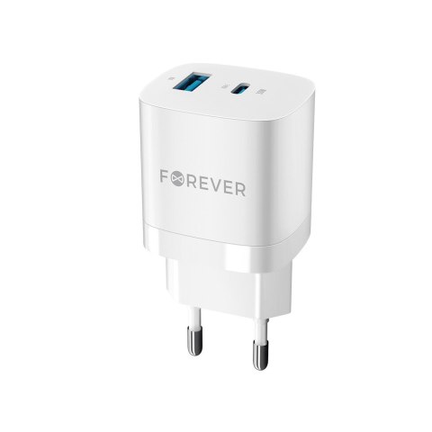 Forever ładowarka sieciowa GaN PD QC TC-05 1x USB-C + 1x USB 33W biała