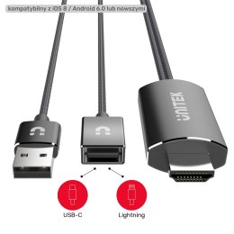 Unitek przewód Telefon - TV (USB-HDMI) M1104A