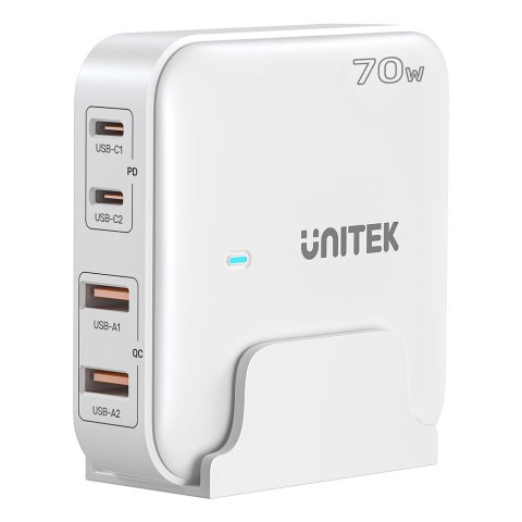 Unitek Ładowarka biurkowa GaN 70W 2xUSB-A 2xUSB-C