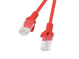 Patchcord Lanberg UTP kat.5e 0,5m czerwony