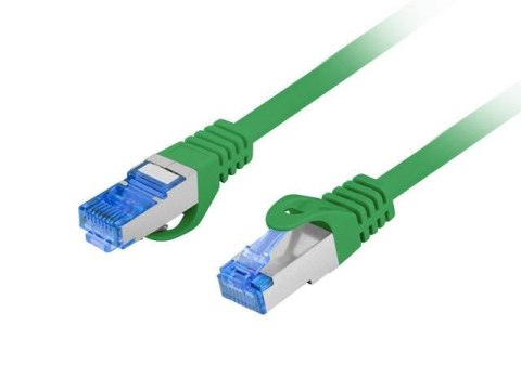 Patchcord Lanberg S/FTP kat.6A 0,25m LSZH CCA fluke passed zielony