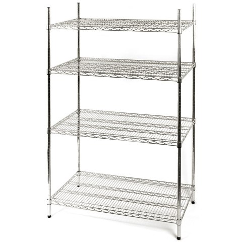 Regał chromowany, 4 półki, składany, 1525x455x1800mm Regał chromowany, 4 półki, składany, 1525x455x1800mm