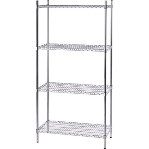 Regał magazynowy chromowany 4 półki 910x455x1800mm Regał magazynowy chromowany 4 półki 910x455x1800mm
