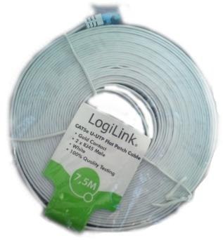 Patchcord LogiLink CP0139 CAT5e U-UTP, 10m, płaski