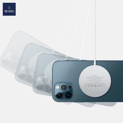 WIWU ładowarka indukcyjna Wi-W009 magnetyczna biała 15W WIWU ładowarka indukcyjna Wi-W009 magnetyczna biała 15W