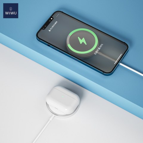 WIWU ładowarka indukcyjna Wi-W009 magnetyczna biała 15W WIWU ładowarka indukcyjna Wi-W009 magnetyczna biała 15W