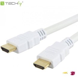 Kabel HDMI Techly HDMI-HDMI M/M 1.4 Ethernet 3D 4K, 3m, biały