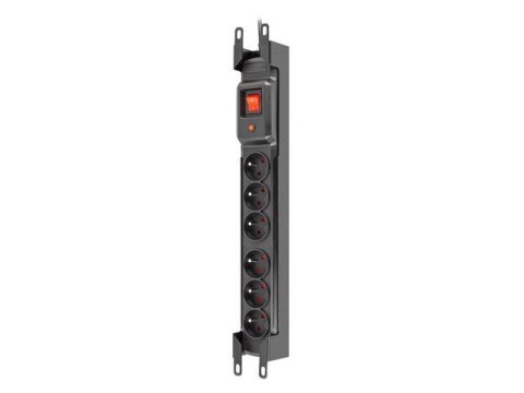 Listwa zasilająca Armac Rack Multi M6 1,5M 6 gniazd czarna