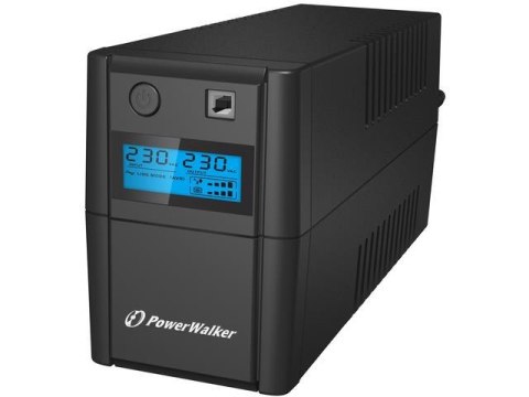 Zasilacz awaryjny UPS Power Walker Line-Interactive 850VA 4x IEC, Rj11 IN/OUT, USB, LCD