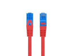 Patchcord Lanberg S/FTP kat.6A 10m LSZH CCA fluke passed czerwony