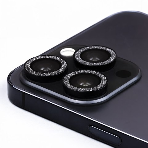 Zestaw szkieł na aparat do iPhone 13 6,1" black glitter (2 sztuki) Zestaw szkieł na aparat do iPhone 13 6,1" black glitter (2 sztuki)