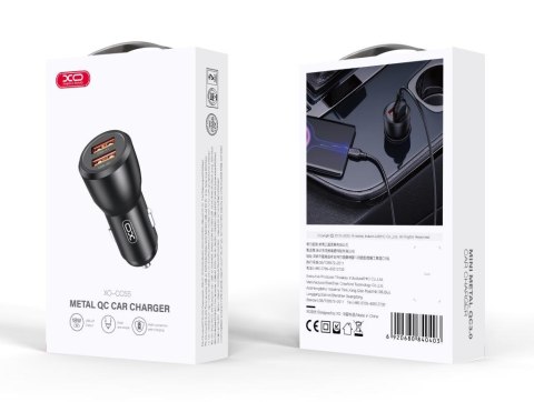 XO ładowarka samochodowa CC55 30W 2x USB czarna XO ładowarka samochodowa CC55 30W 2x USB czarna