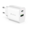 Devia ładowarka sieciowa Smart PD 1x USB-C 1x USB 20W biała