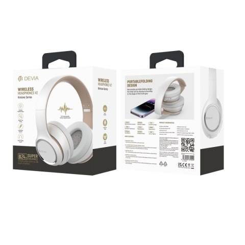 Devia słuchawki Bluetooth nauszne Kintone białe Devia słuchawki Bluetooth nauszne Kintone białe