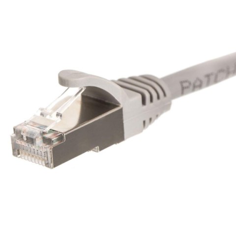 Patchcord RJ45, Netrack osłonka zalewana, kat. 6 FTP/STP, 0,25m szary