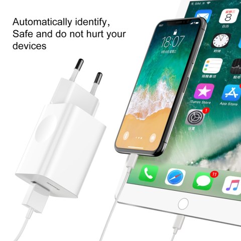 Baseus ładowarka sieciowa QC 3.0 1x USB 3A biała Baseus ładowarka sieciowa QC 3.0 1x USB 3A biała