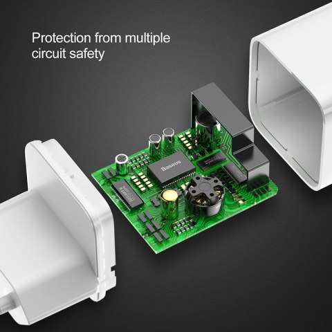 Baseus ładowarka sieciowa QC 3.0 1x USB 3A biała Baseus ładowarka sieciowa QC 3.0 1x USB 3A biała
