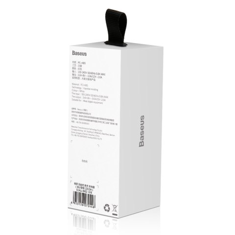 Baseus ładowarka sieciowa QC 3.0 1x USB 3A biała Baseus ładowarka sieciowa QC 3.0 1x USB 3A biała