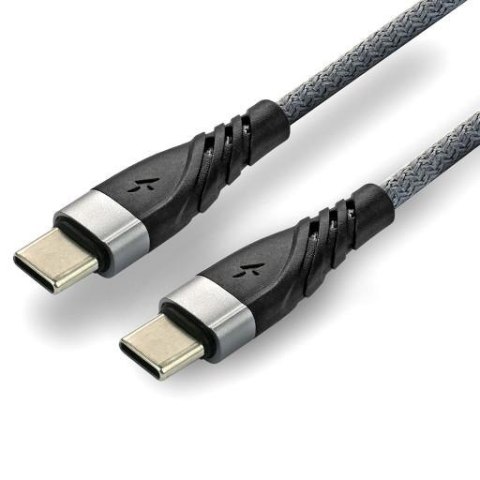 Kabel USB - micro USB everActive CBB-1MG 1m do 2,4A z obsługą szybkiego ładowania przewód pleciony szary