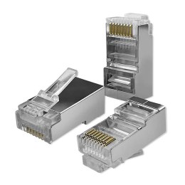 Wtyk QOLTEC złącze modularne RJ45 | CAT5e | FTP | Pozłacane styki | 10 sztuk