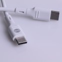 Forever ładowarka sieciowa PD QC TC-07 1x USB-C 1x USB 30W biała + kabel USB-C - USB-C 60W