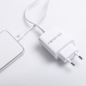 Forever ładowarka sieciowa PD QC TC-07 1x USB-C 1x USB 30W biała + kabel USB-C - USB-C 60W