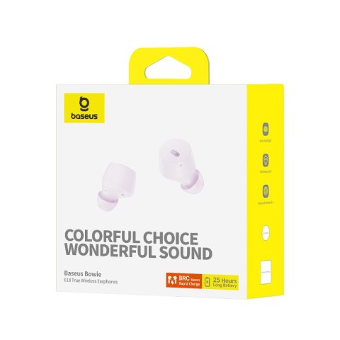 Baseus słuchawki Bluetooth Bowie E18 True Wireless Earphones fioletowe Baseus słuchawki Bluetooth Bowie E18 True Wireless Earphones fioletowe