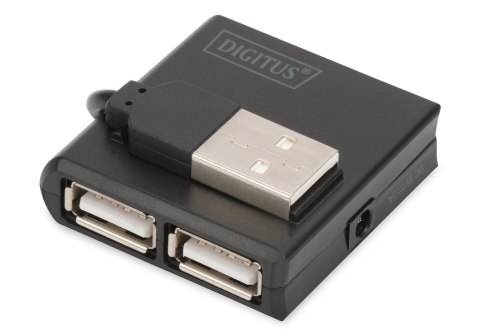 Hub USB DIGITUS DA-70217 4xUSB 2.0 pasywny, czarny