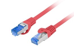 Patchcord Lanberg S/FTP kat.6A 0,25m LSZH CCA fluke passed czerwony