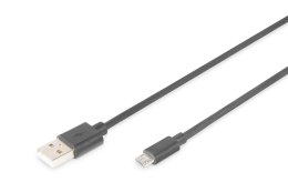 Kabel USB DIGITUS 2.0, typ A - B micro, 3m czarny