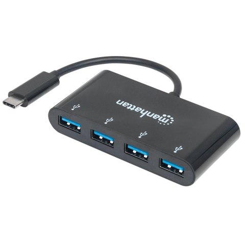 Hub USB Manhattan 4-portowy 4xUSB-A, USB-C