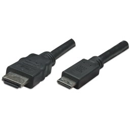 Kabel Manhattan HDMI / Mini HDMI 4K*30Hz 1.8m czarny