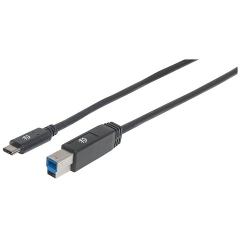 Kabel Manhattan USB-C 3.1 / USB-B 3.0 M/M 2m czarny