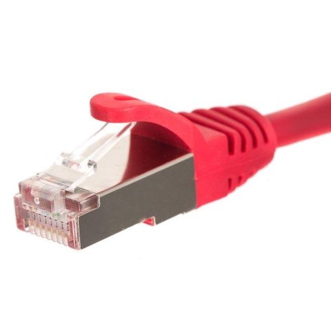 Patchcord RJ45, Netrack osłonka zalewana, kat. 5e FTP/STP, 15m czerwony