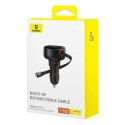 Baseus ładowarka samochodowa Enjoyment Pro Car Charger C+Retractable Type-C Cable 60W czarna