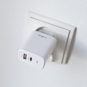 Maxlife ładowarka sieciowa PD QC MXTC-10-20AC 1x USB-C 1x USB 20W biała