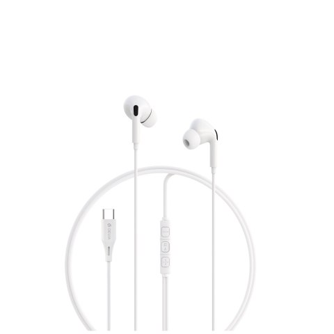 Devia słuchawki przewodowe Kintone A2 Digital USB-C dokanałowe białe Devia słuchawki przewodowe Kintone A2 Digital USB-C dokanałowe białe