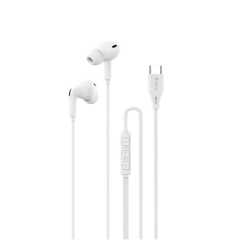 Devia słuchawki przewodowe Kintone A2 Digital USB-C dokanałowe białe Devia słuchawki przewodowe Kintone A2 Digital USB-C dokanałowe białe