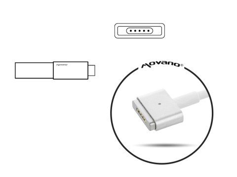 Zasilacz Movano 16.5v 3.65a (magsafe 2) 60W do Apple Zasilacz Movano 16.5v 3.65a (magsafe 2) 60W do Apple