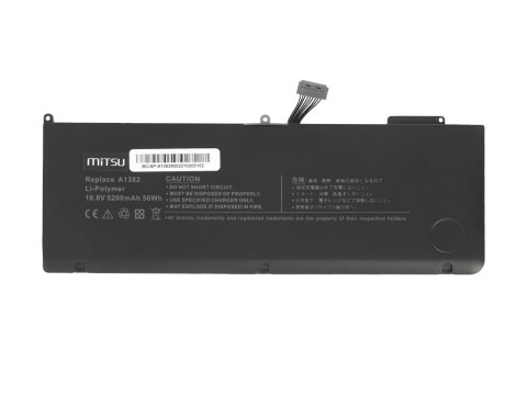 Bateria Mitsu do Apple A1382 Bateria Mitsu do Apple A1382