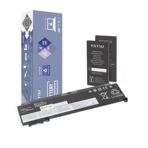 Bateria Mitsu do Lenovo ThinkPad T460s, T470s - przednia bateria