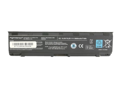 Bateria Movano do Toshiba C850, L800, S855 (6600mAh) Bateria Movano do Toshiba C850, L800, S855 (6600mAh)