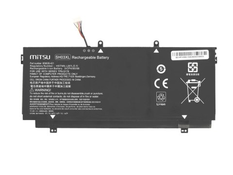 Bateria Mitsu do HP Spectre x360, 13-AC 13T Bateria Mitsu do HP Spectre x360, 13-AC 13T
