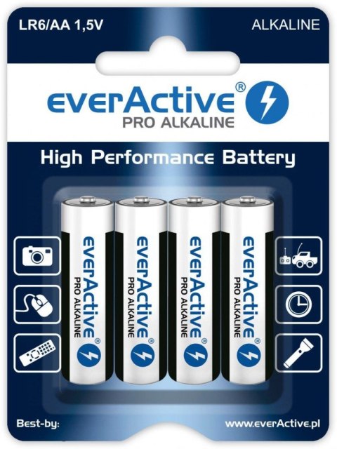 Baterie alkaliczne AA/LR6 everActive Pro Alkaline 4 sztuki