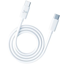 Kabel USB 3mk Hyper Silicone Cable USB-C to USB-C 100W biały