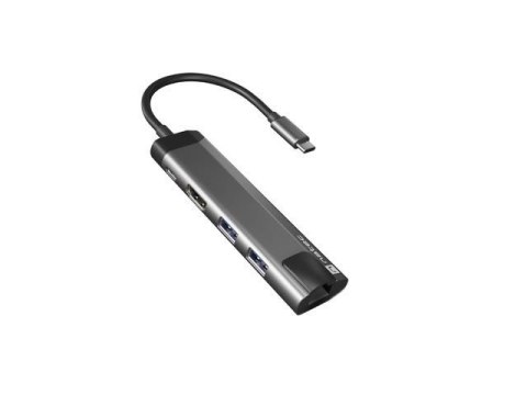 Stacja dokująca USB Natec Fowler GO Multiport USB-C PD, 2x USB 3.0, HDMI 4K, RJ45, USB-C