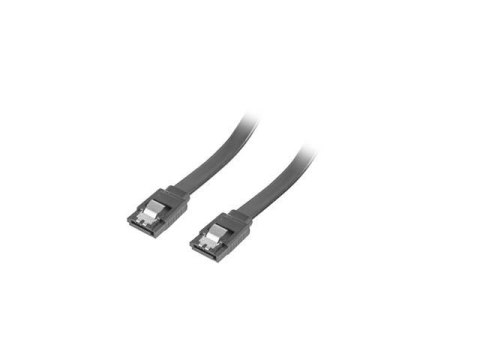 Kabel SATA Lanberg DATA III (6Gb/s) F/F 0,3m metalowe zatrzaski czarny