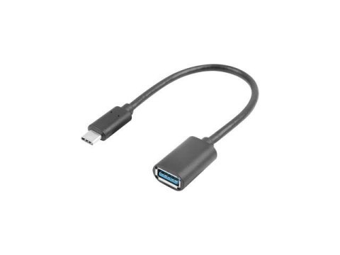 Kabel USB 3.1 Lanberg USB type-C(M) 3.1 - USB-A(F) 0,15m czarny