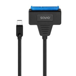 Kabel adapter SAVIO AK-69 USB-C 3.1 Gen 1 (M) - SATA (F) do dysków 2.5