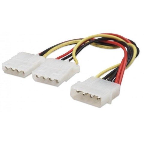 Kabel adapter zasilania Manhattan Molex 2x5,25, 0,2m